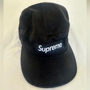 Supreme Cotton Camp Cap in Black